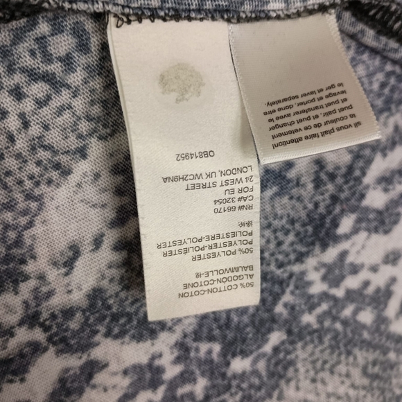 Free People Tourist Tee in Black Combo Snake Size Medium - Picture 4 of 5